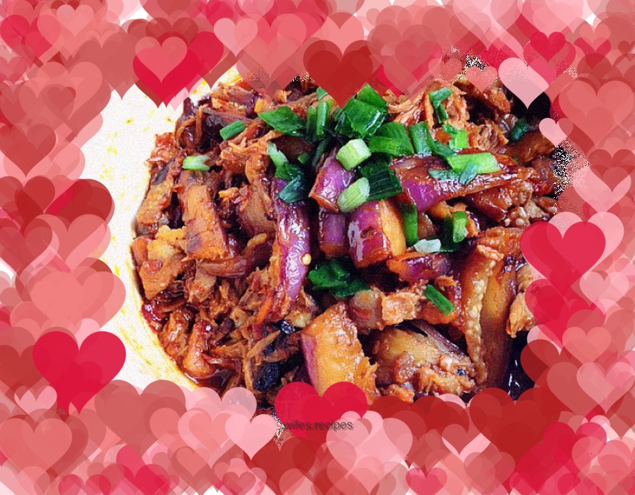 Shredded pork and eggplant stew