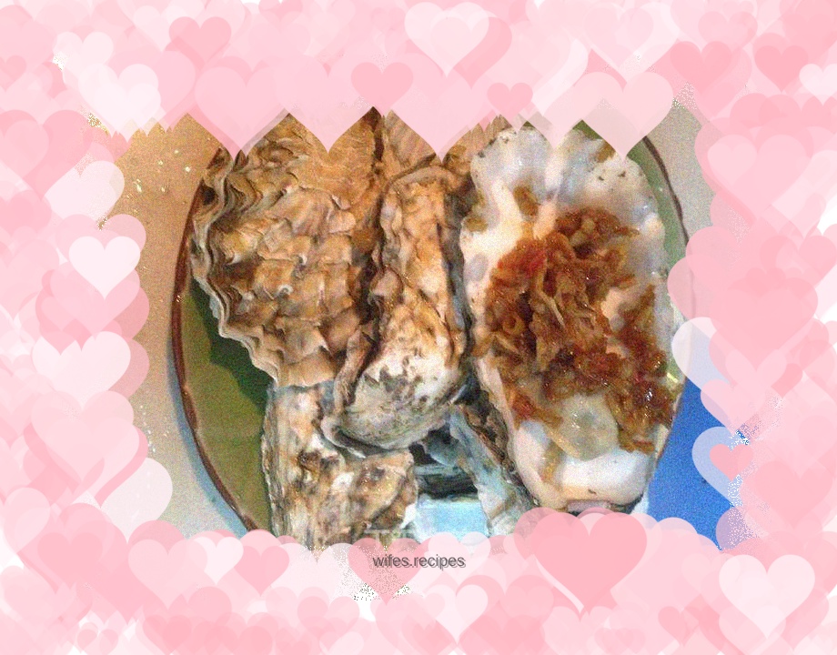 Improved family version of grilled oysters without oven