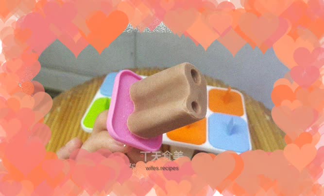 Homemade ice cream-chocolate milk flavor