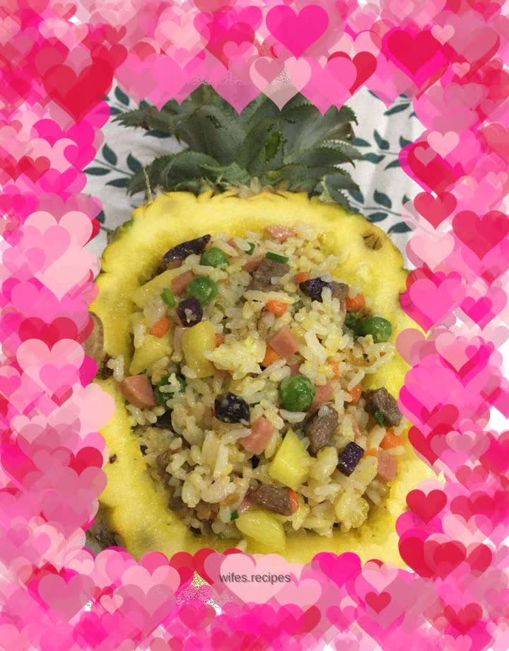 Colorful pineapple rice