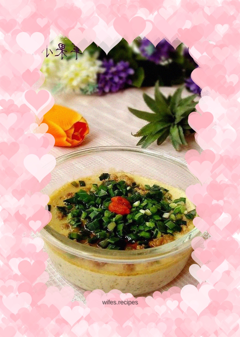 Steamed Egg with Sea Sausage and Minced Pork