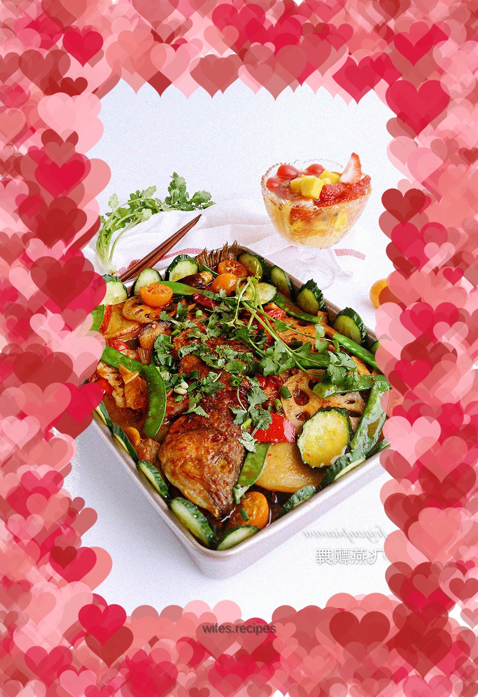 Spicy grilled seabass with fruit tea