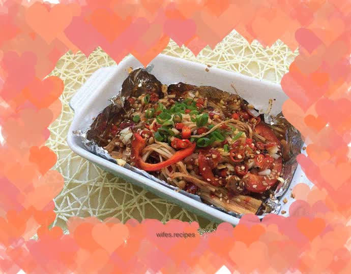 Tin foil enoki mushrooms-oven