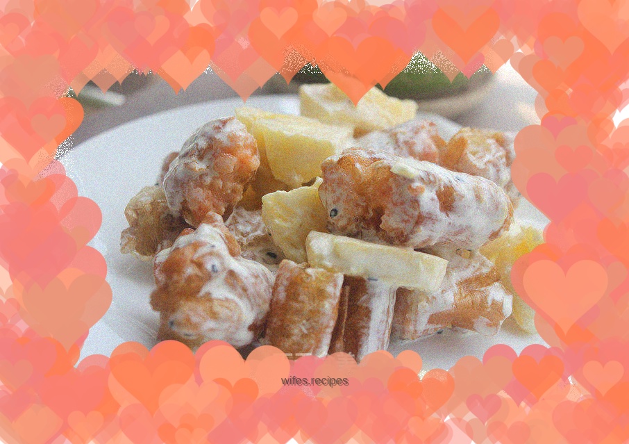 Pineapple Fritters and Shrimp