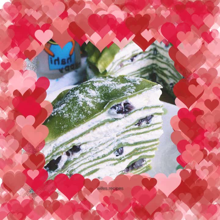 Matcha honey bean layer cake