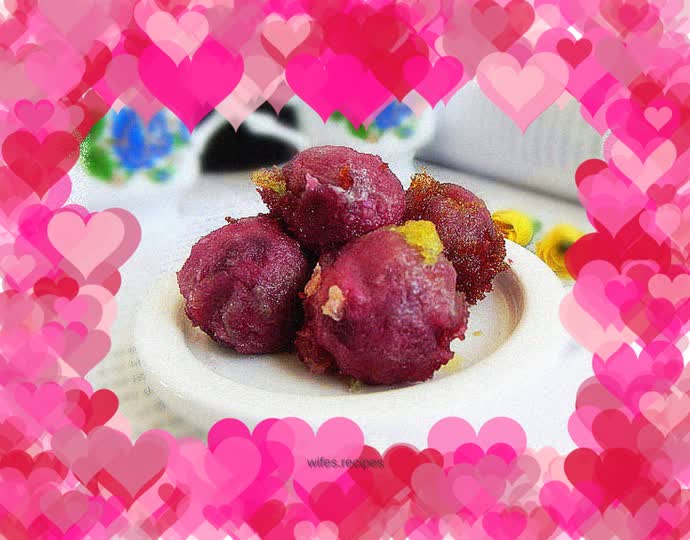 Egg White Purple Sweet Potato Balls