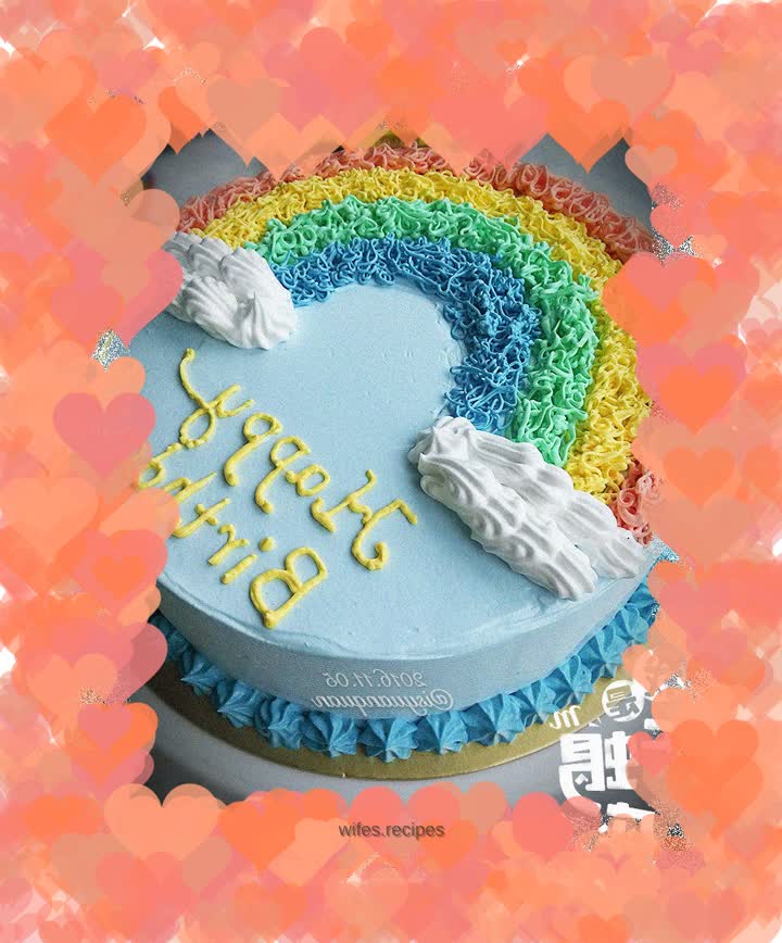 Rainbow birthday cake
