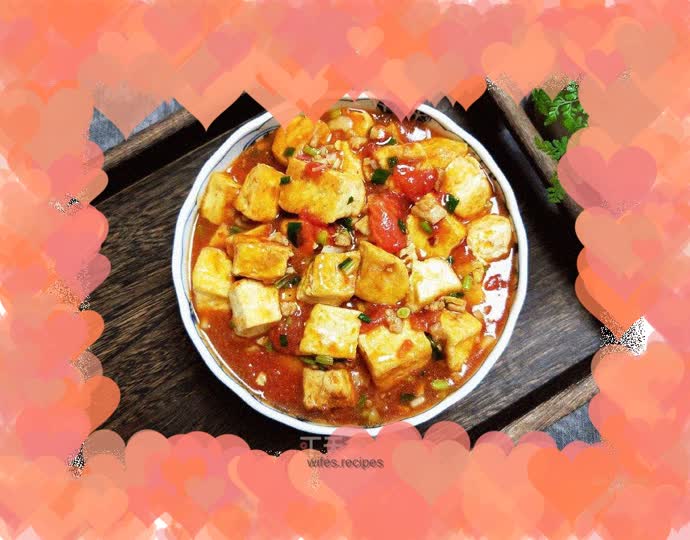 Tomato-roasted tofu