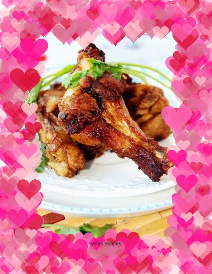 Microwave oven-roasted chicken legs