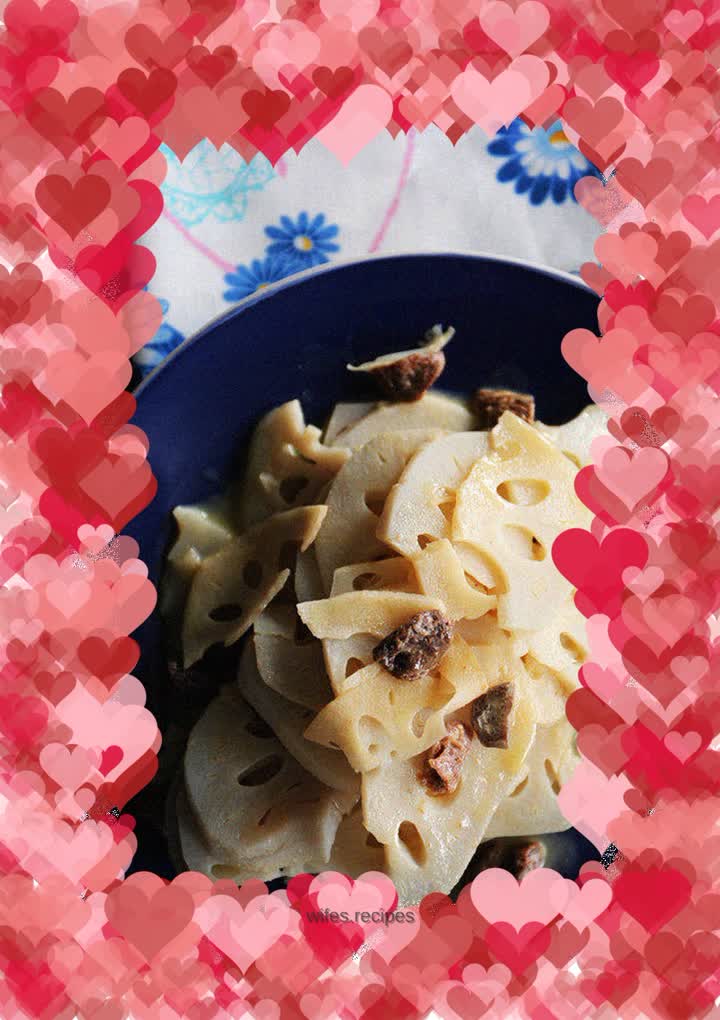 Plum and lotus root slices