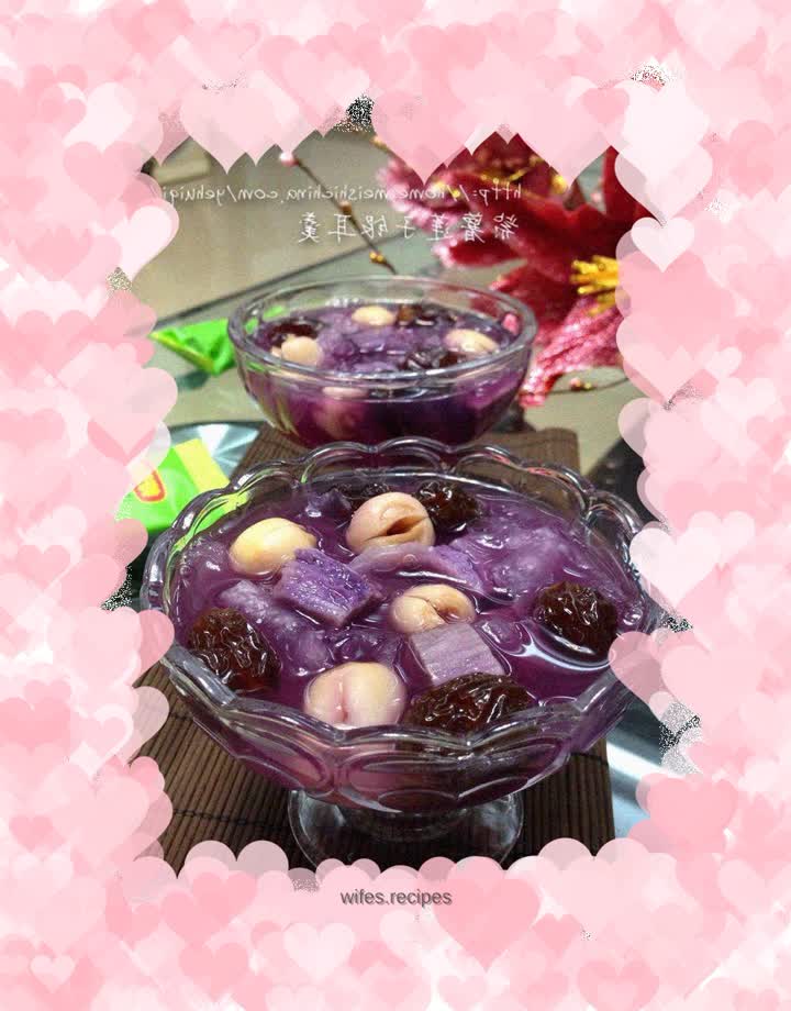 Purple Sweet Potato, Lotus Seed and Tremella Soup