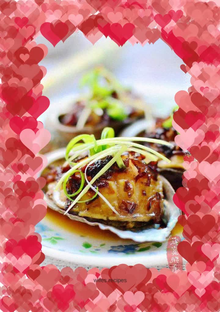 【Braised large abalone with shallot sauce】