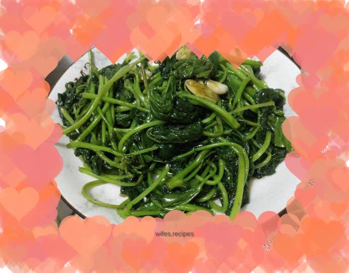 Garlic sweet potato sprouts