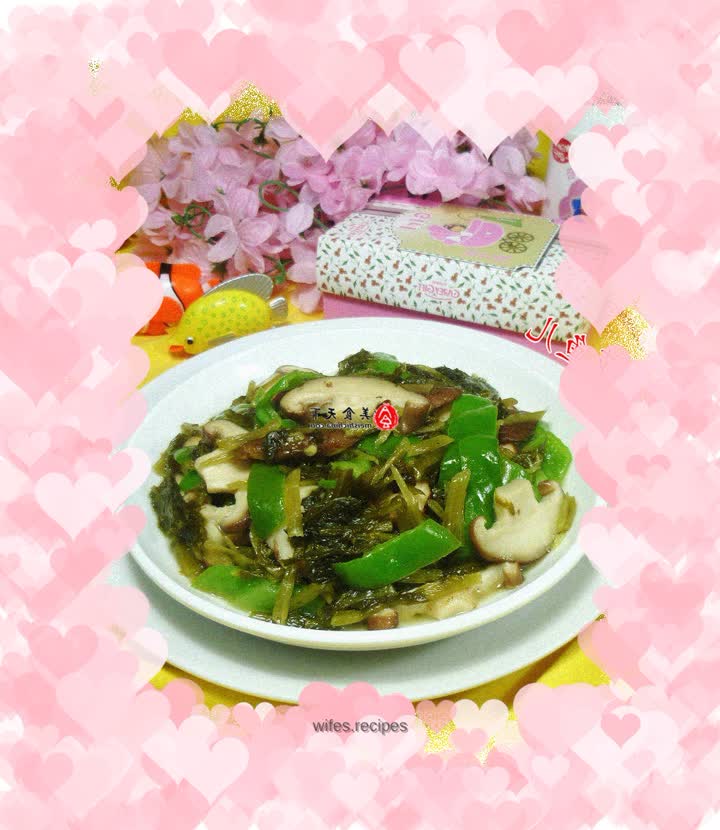 Sautéed Mushrooms with Pickled Green Peppers