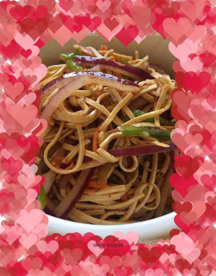 Shredded red oil tofu