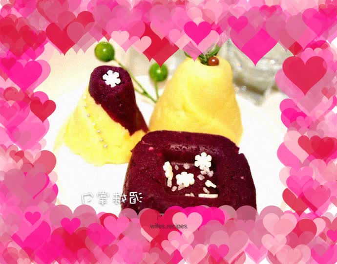 Purple Mountain Luoxue--Ultimately fragrant purple sweet potato and mountain taro [Double-color taro puree]