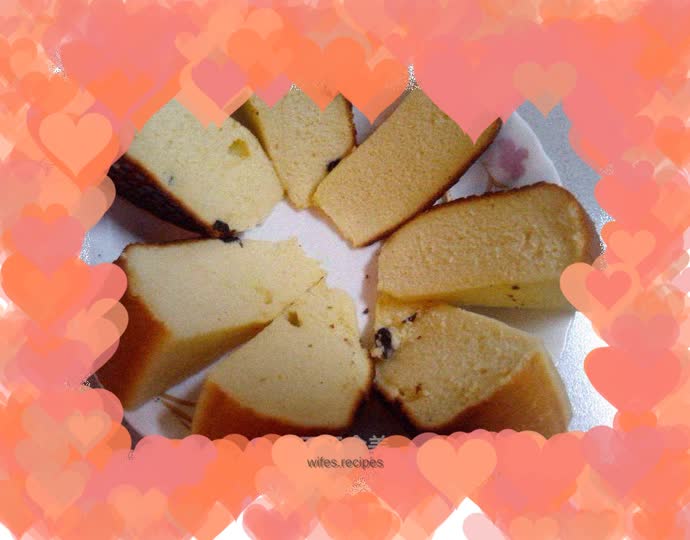 Soft, delicious and golden--rice cooker sponge milk raisin cake