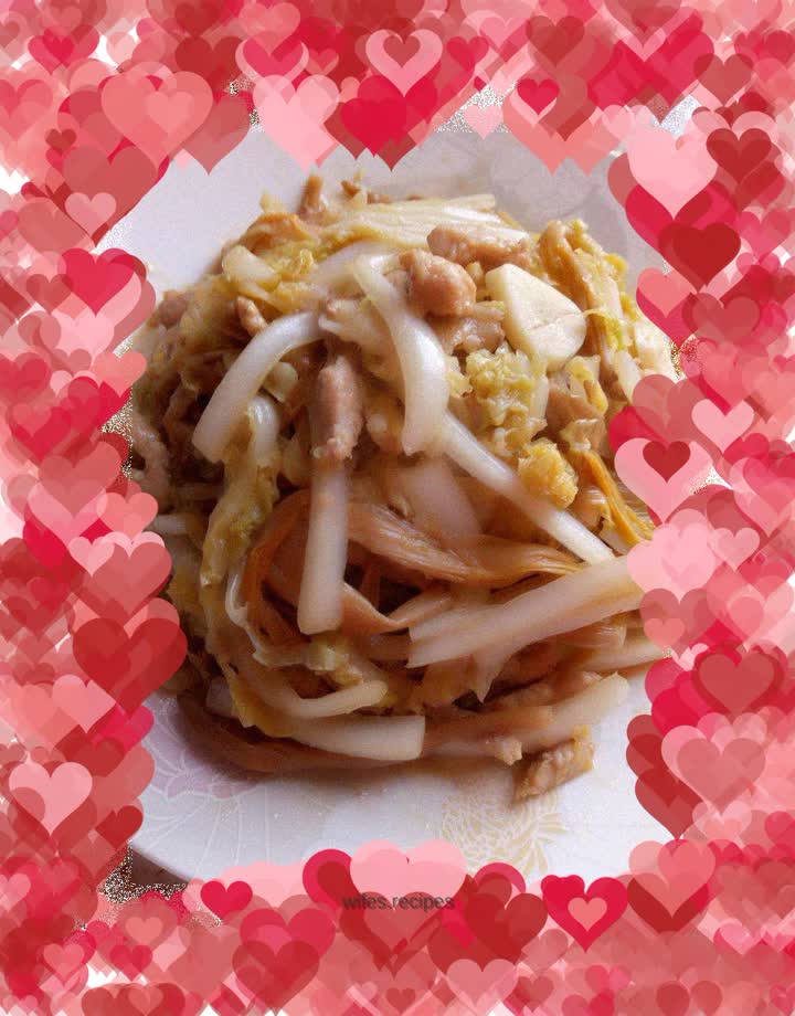 Stir-fried day lily with Chinese cabbage