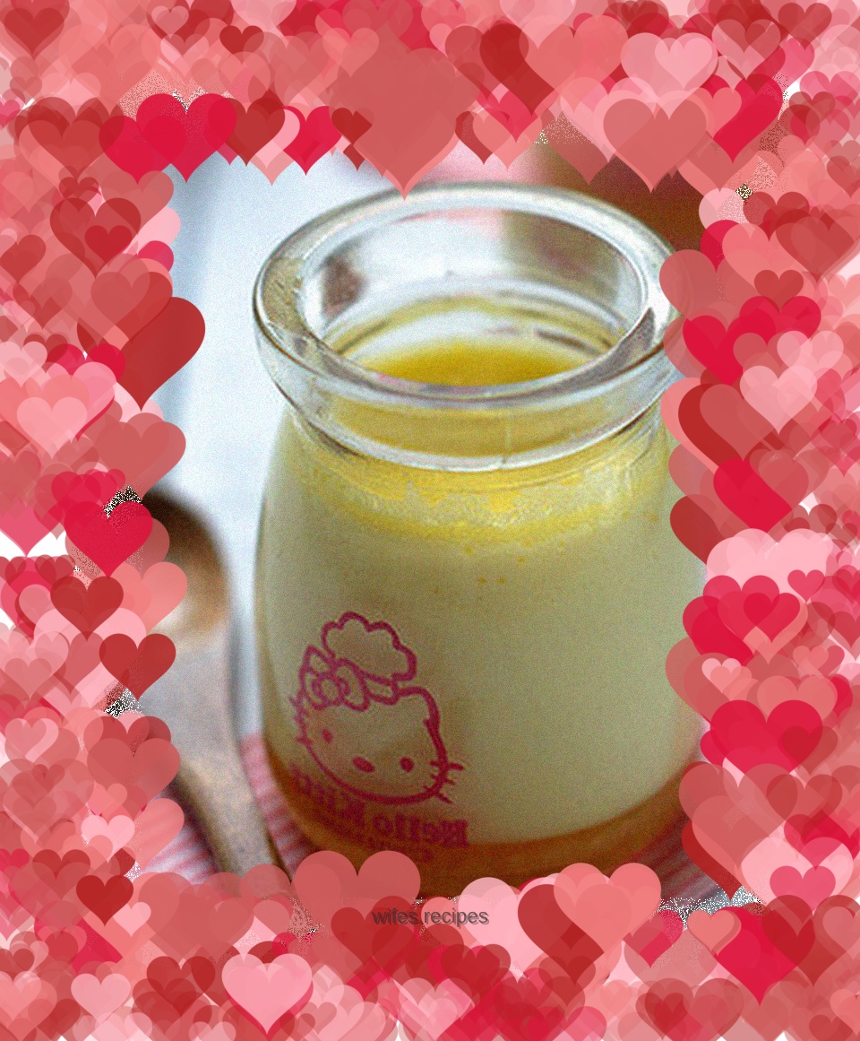 Cute baby bottle caramel pudding