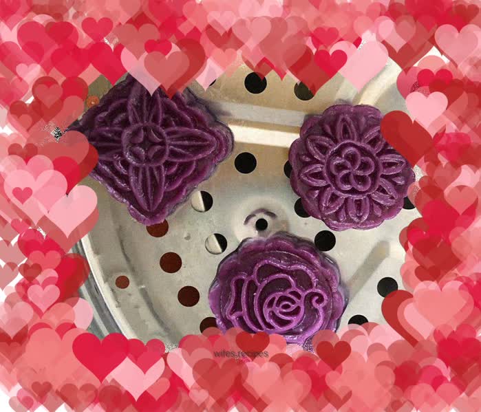 Steamed Purple Sweet Potato Mooncake