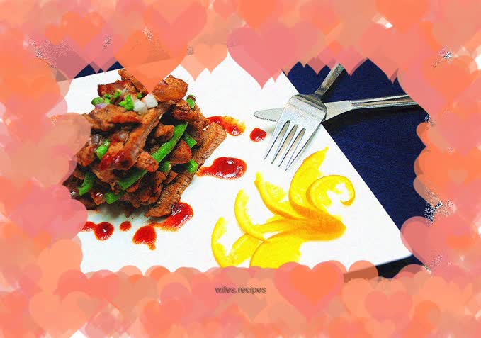 Pan-fried steak---delicious western food in winter