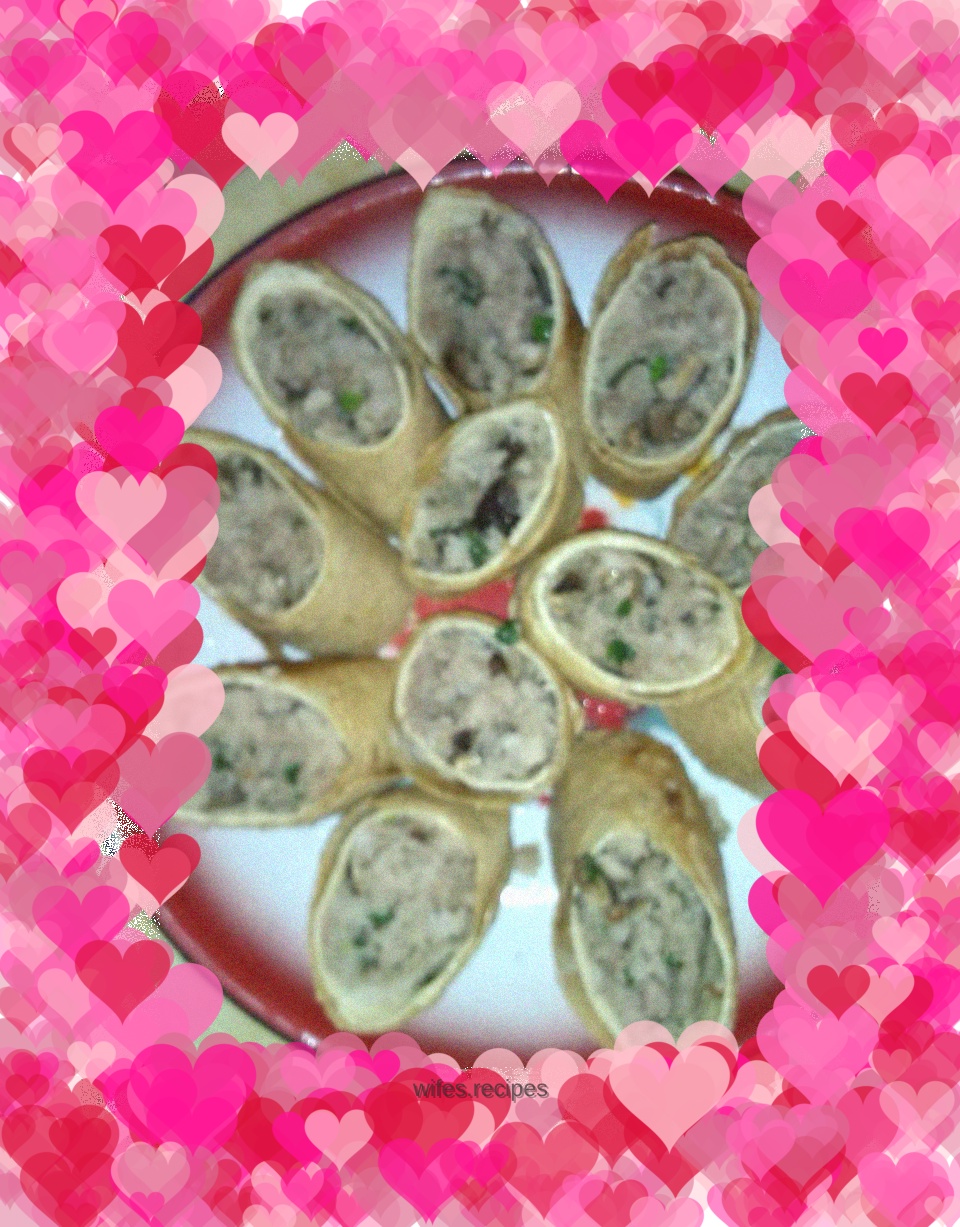 Bean skin and meat rolls