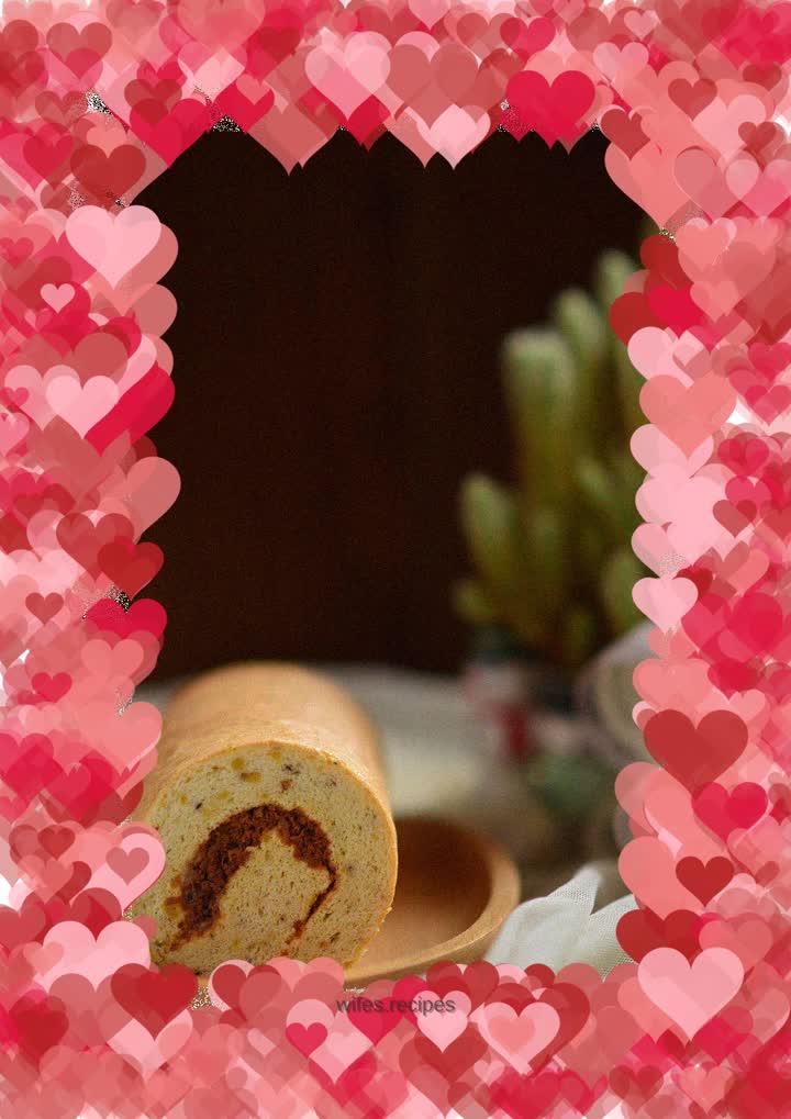 Meat floss cake roll