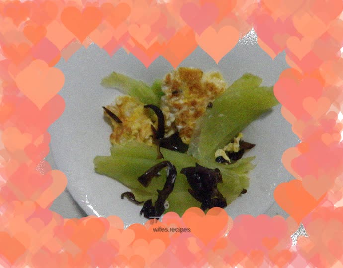 Fried bamboo shoots with eggs