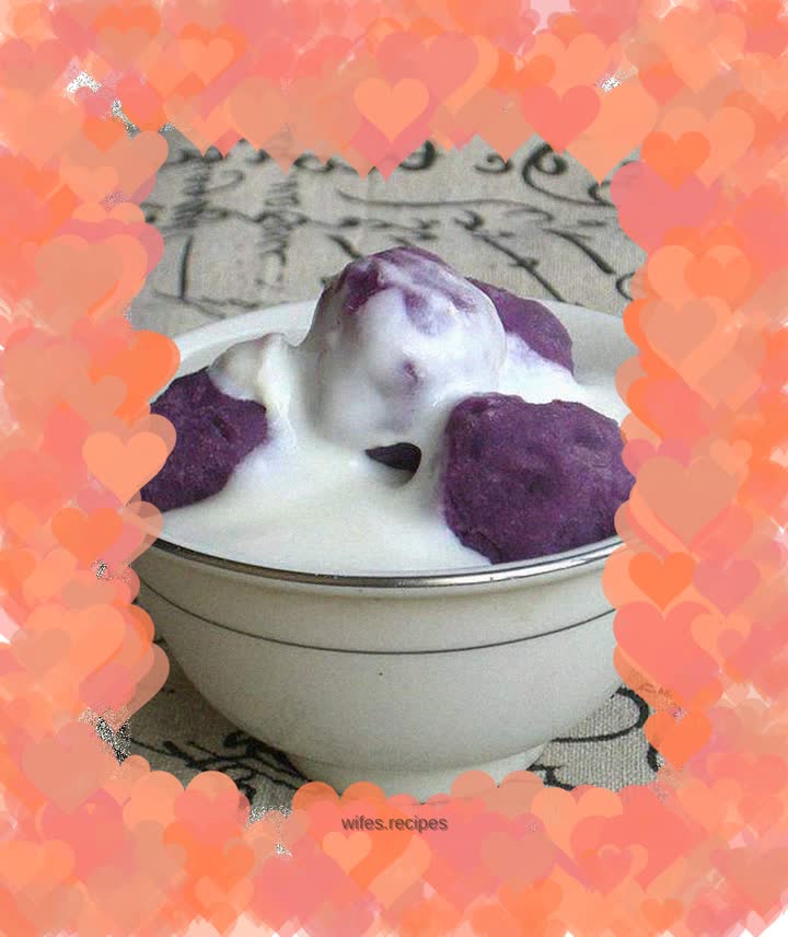 Yogurt and Purple Sweet Potato Ice