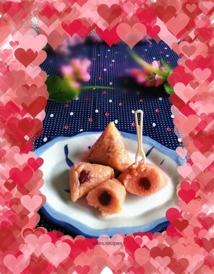 Amaranth juice glutinous rice dumplings