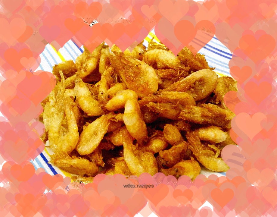 Fried white shrimp