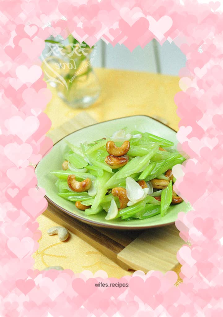 Stir-fried Celery with Cashews and Lily