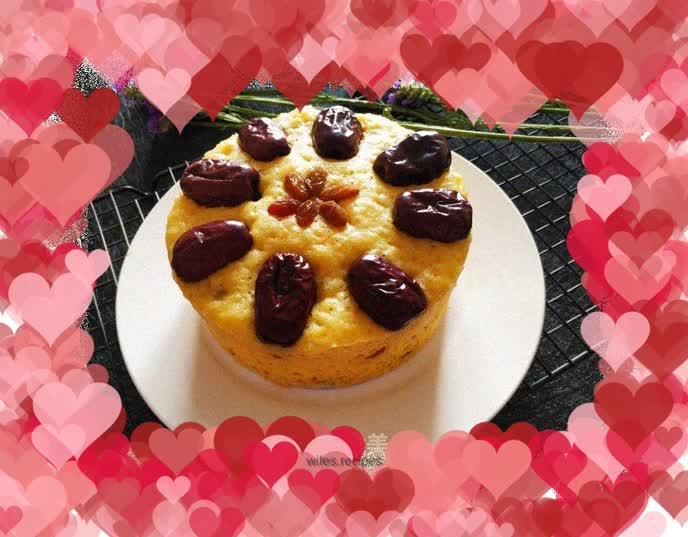 Milky cornmeal steamed cake