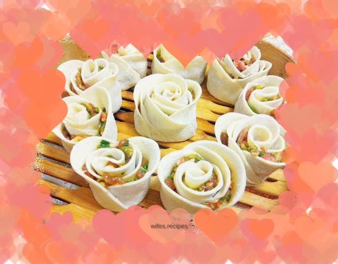 Rose steamed dumplings