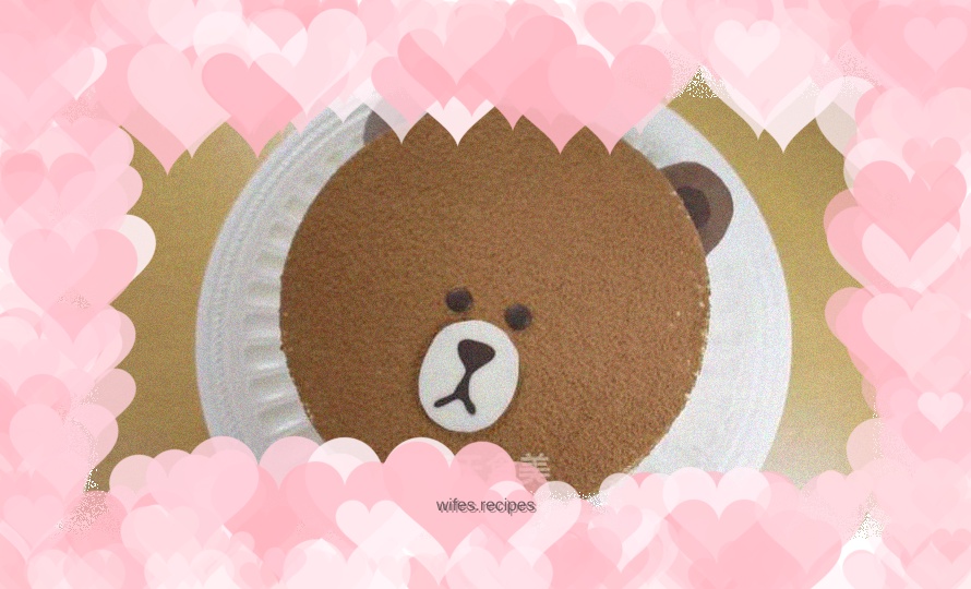 Super cute bear tiramisu cake