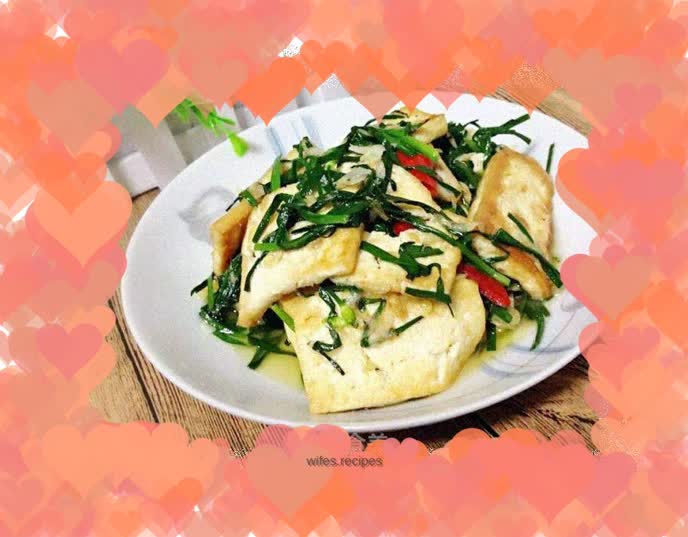 Chives and Shrimp Skin Tofu