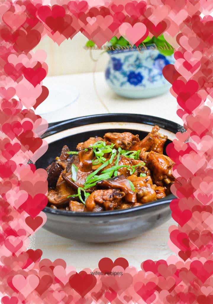 Grilled Chicken Wings with Mushrooms