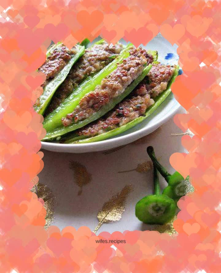 Summer refreshment --- Stuffed crispy green peppers