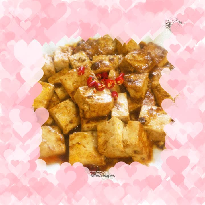 Spicy tofu with soy sauce