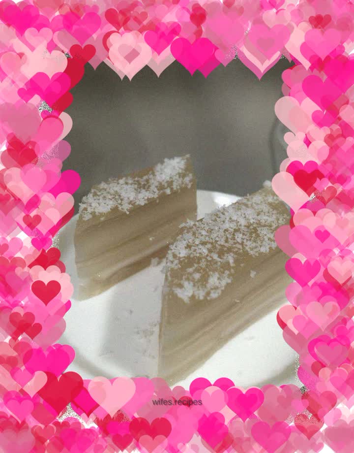 Thousand-layer water chestnut cake with coconut milk