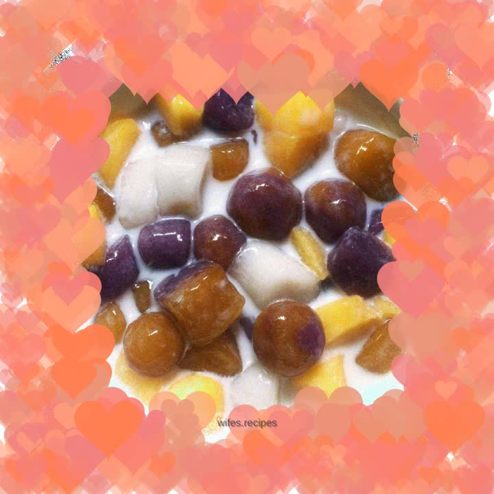 Colorful taro balls