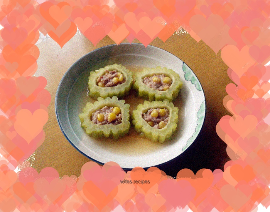Bitter melon stuffed with meat