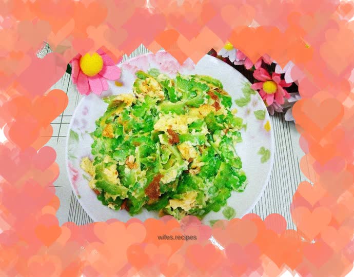 Bitter melon stall with eggs