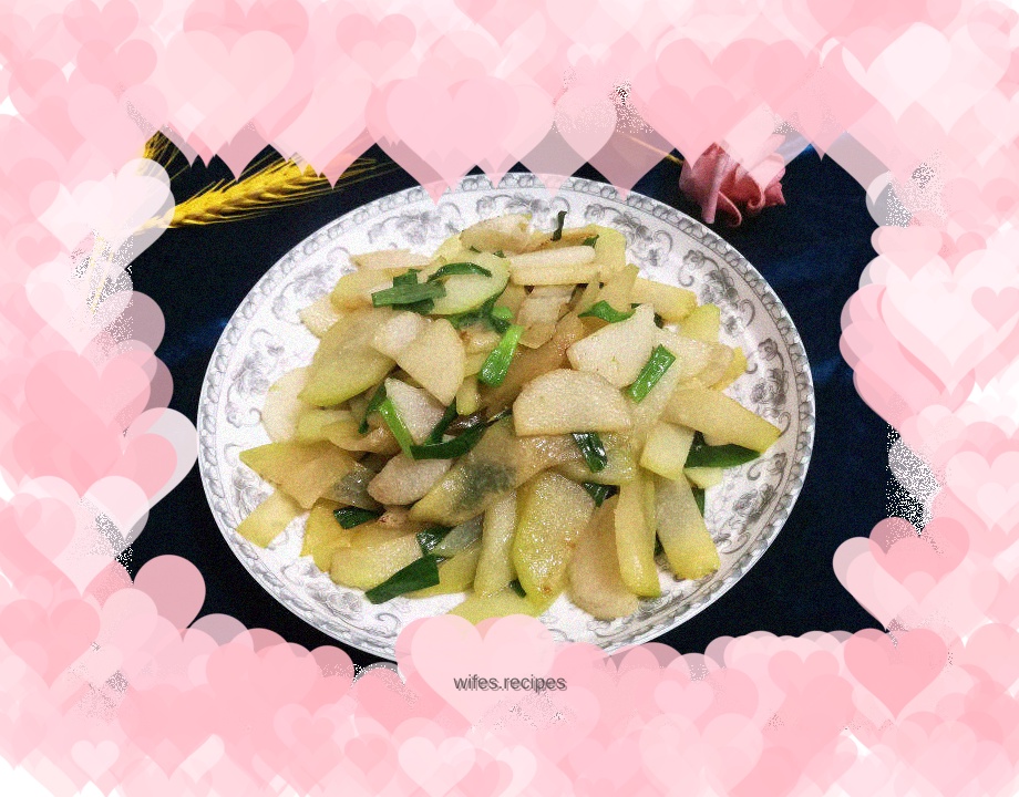 Stir-fried chayote with yam