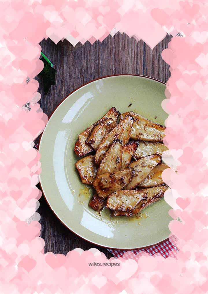 Pan-fried King Oyster Mushroom