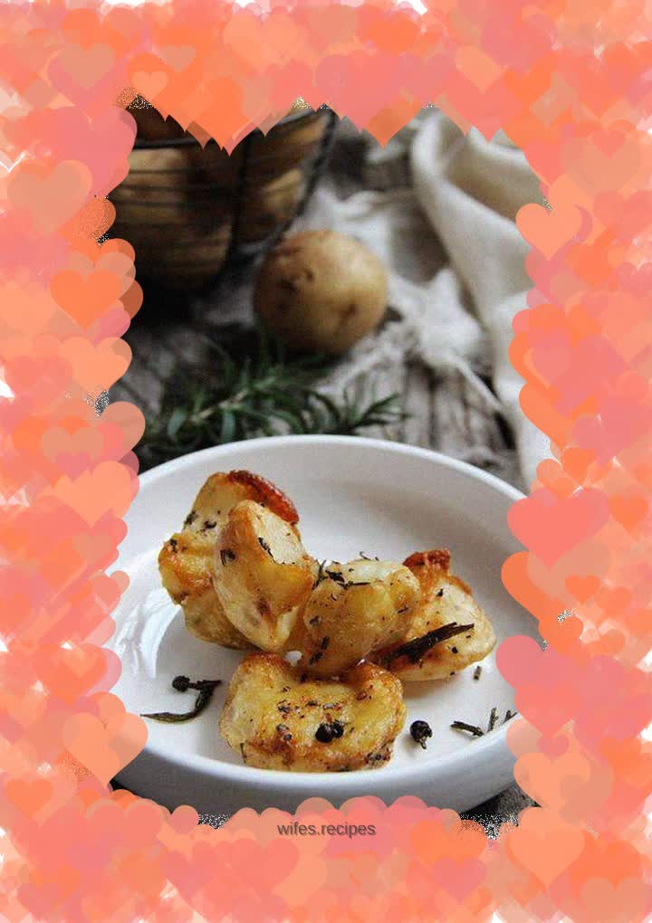 Summer refreshment---roasted potatoes with rosemary