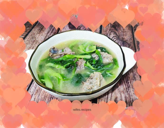 Warm winter soup, cabbage bone soup