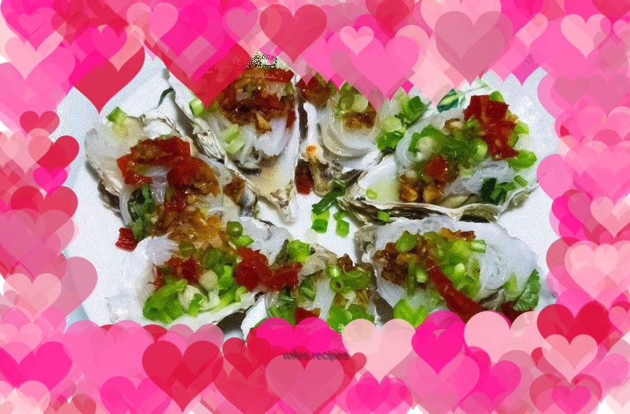 Steamed oysters with garlic vermicelli
