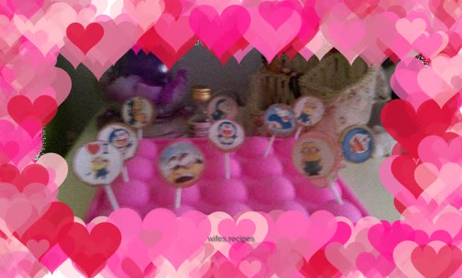 Wave board cartoon lollipop