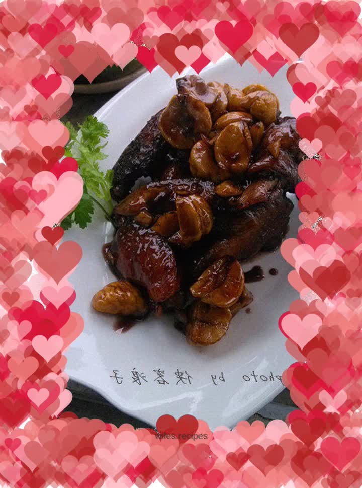 Red wine chestnut chicken wings